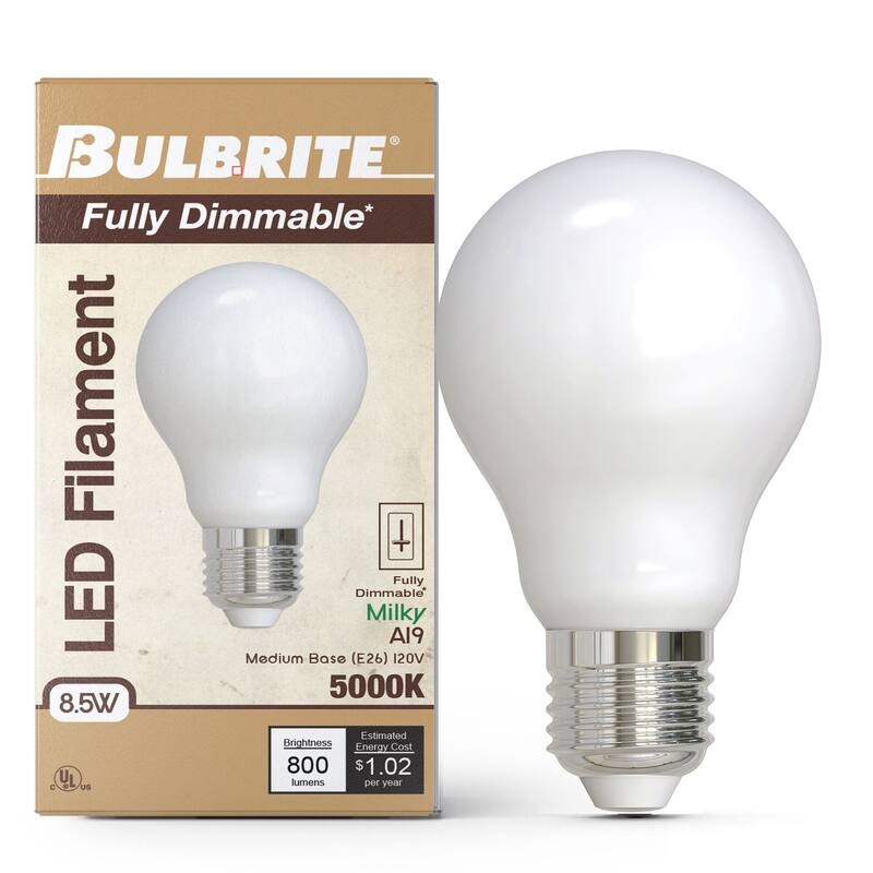 Bulbrite Multi Pack 7 Watt Dimmable A19 Medium (E26) LED Bulb