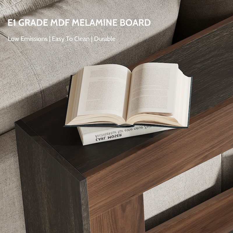 Rossetta Modern Distinctive Hollow Design Farmhouse Style Narrow Console Table with Moisture-Proof Foot Pads