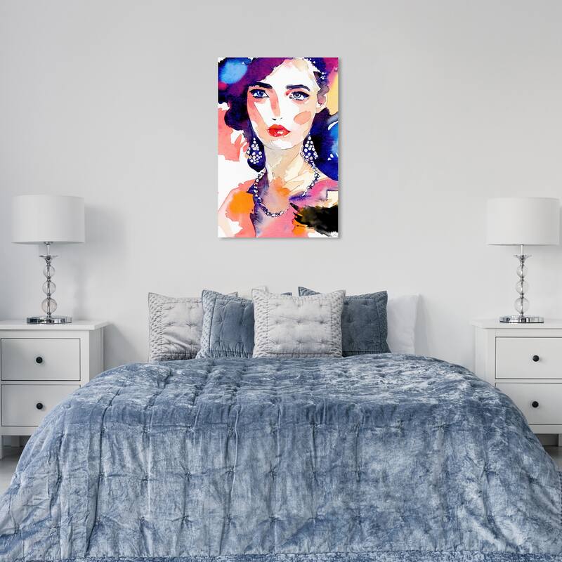 Wynwood Studio Fashion and Glam Mabella III Pink and Modern & Contemporary Wall Art Canvas Print - 36 x 24