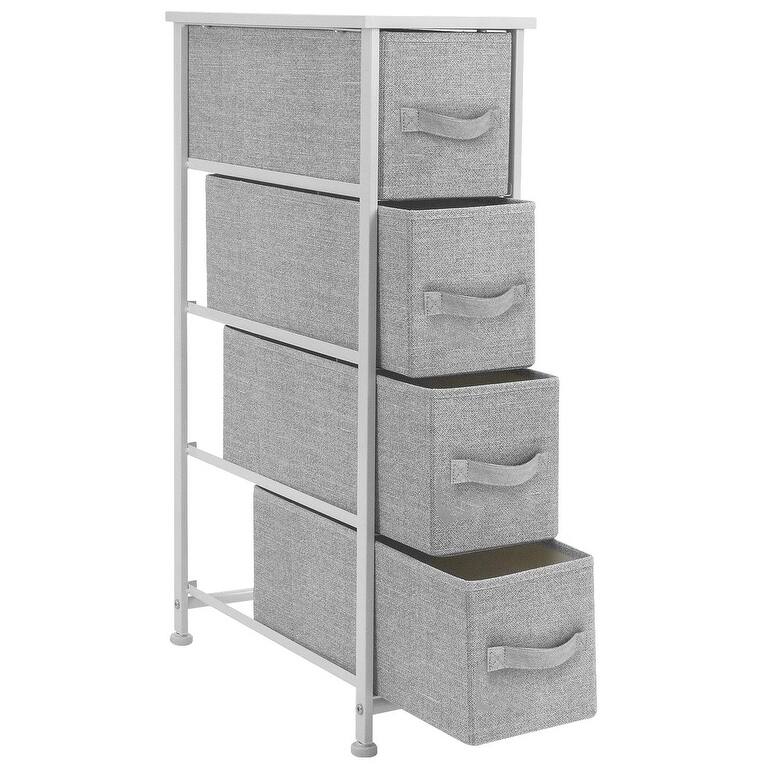 Narrow Dresser Tower with 4 Drawers - Vertical Storage for Bedroom