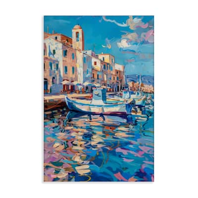 Stupell Coastal City Harbor Canvas Wall Art Design By LSR Design Studio