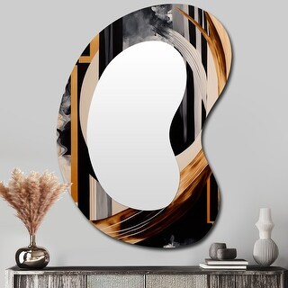 Designart - Gold Touch Art Deco I - Abstract Wall Mirror 3D Shape ...