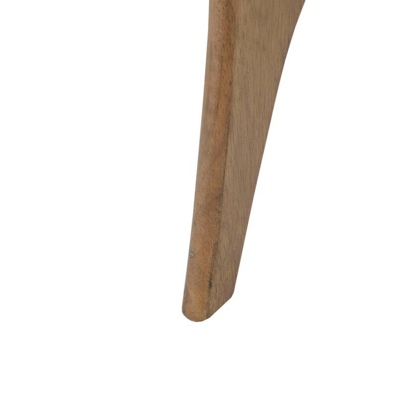 Roomfitters 40-Inch Triangular Wood Coffee Table, Natural Elm Finish with Mid-Century Cross Base, Light Brown