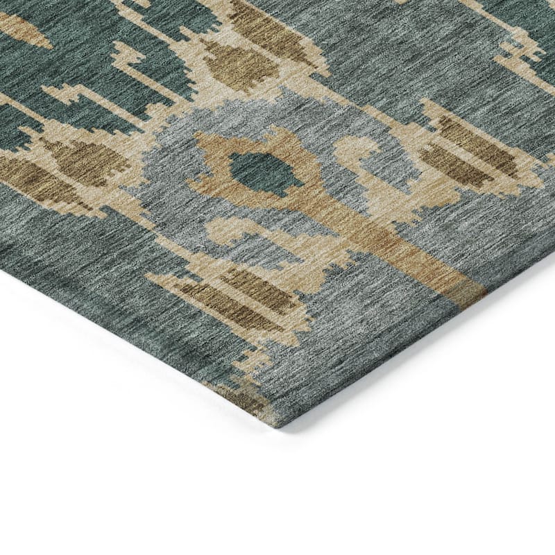 HomeRoots Ikat Transitional Rectangle Outdoor Rug