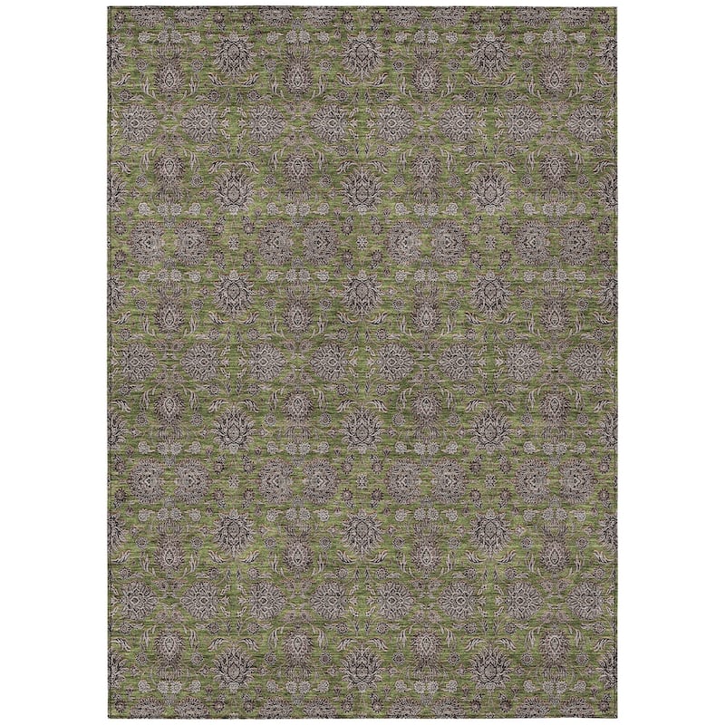 HomeRoots Floral Transitional Rectangle Outdoor Rug