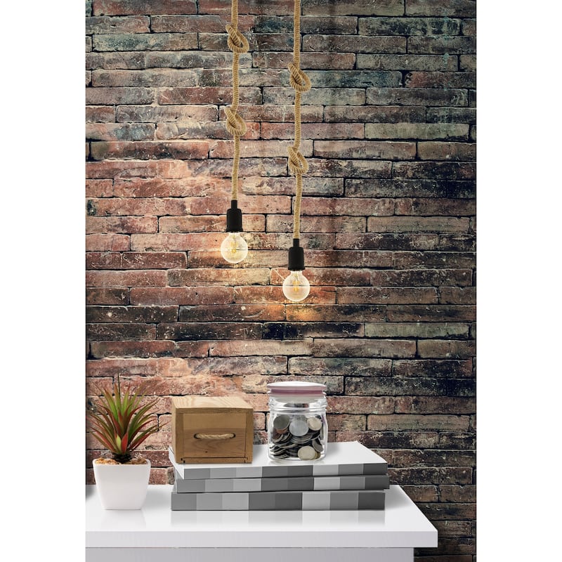 Rampside Single Light Rope Pendant - Black
