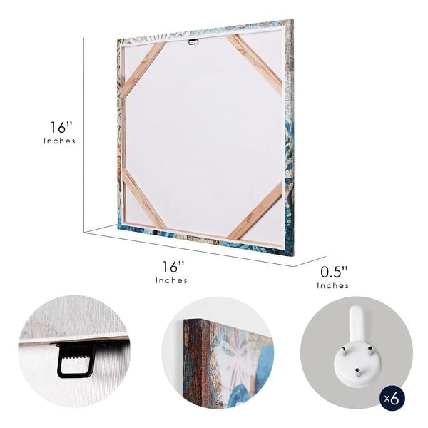 dimension image slide 1 of 3, Monterey Bay Nautical Ocean Vintage Canvas Wall Art Print, 4 Piece Set