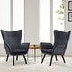 preview thumbnail 44 of 92, Upholstered Wingback Armchair Leisure Accent Chair, Single - 40.55" H x 28.34" W x 33.1" D
