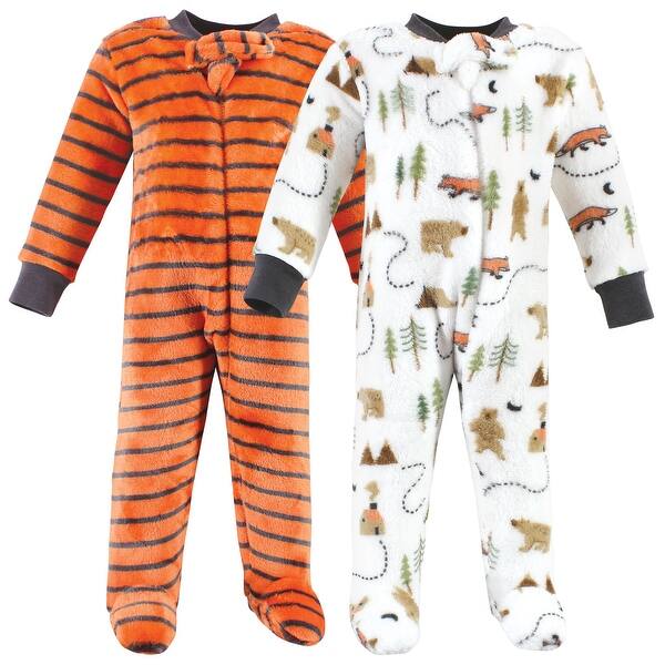slide 1 of 1, Hudson Baby Infant Boy Plush Sleep and Play, Camping 0-3 Months - Camping