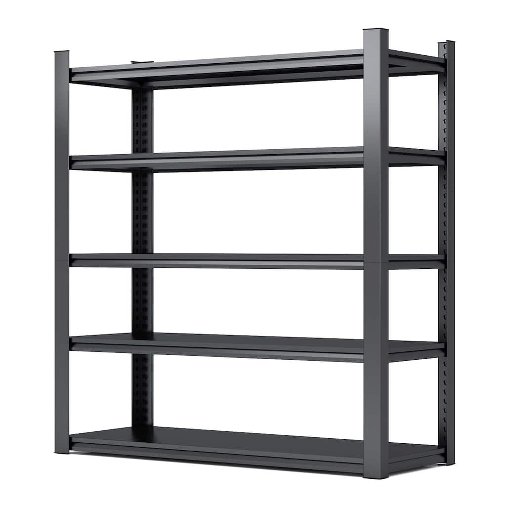 78"H 5 Tier Metal Shelves for Storage Garage Shelving Duty Storage Shelves Adjustable Garage Shelf Industrial Shelving