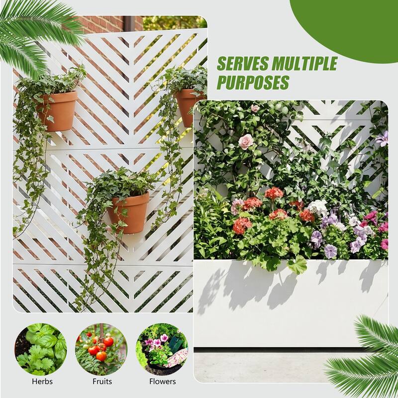 Raised Garden Bed Planter with Trellis Movable Planter Box with Lockable Wheels