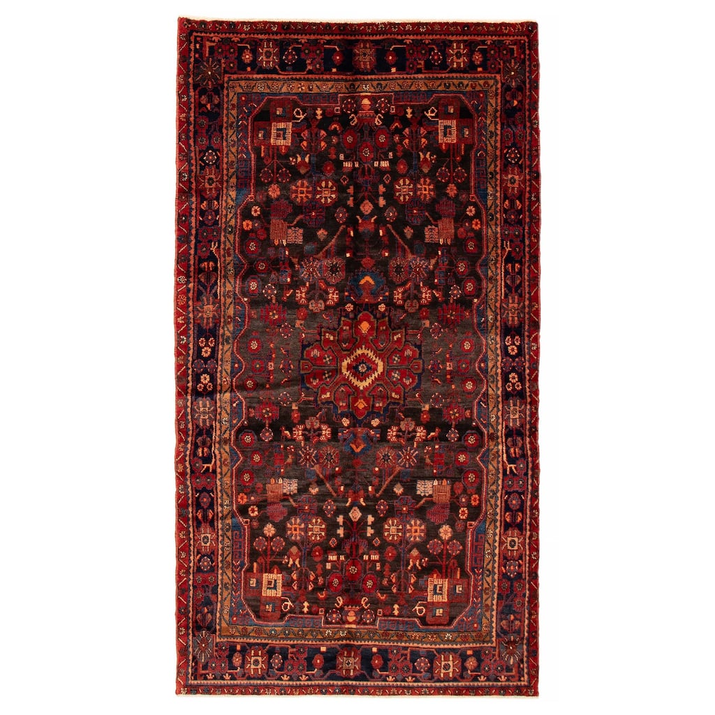 ECARPETGALLERY Hand-knotted Anadol Black Wool Rug - 5'5 x 10'0