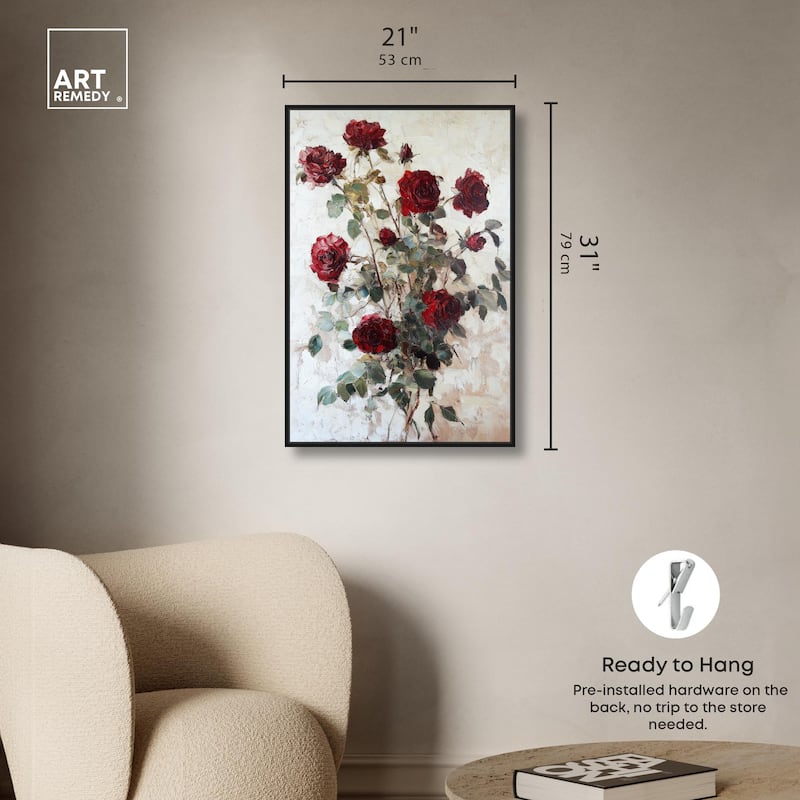 Velvet Vermilion I Canvas by Art Remedy