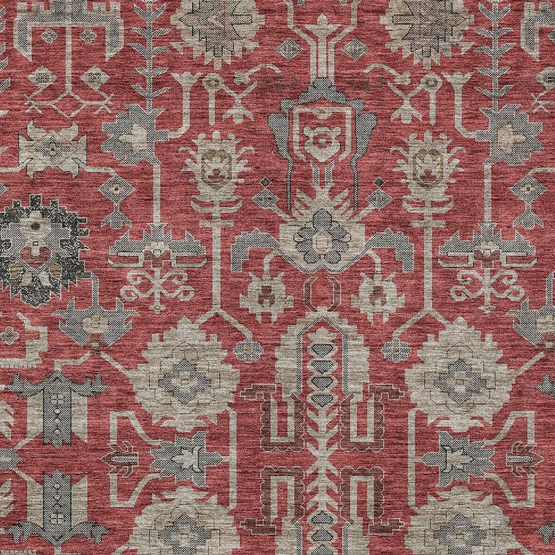 HomeRoots Oriental Traditional Rectangle Outdoor Rug