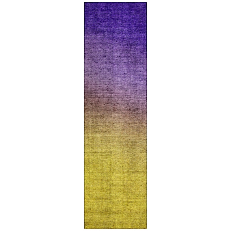 Machine Washable Indoor/ Outdoor Chantille Modern Ombre Rug