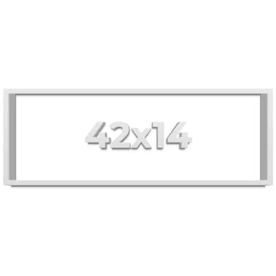 42x14 Shadow Box Frame White 1 Real Wood