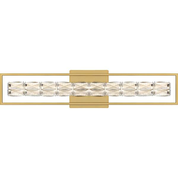 slide 2 of 9, Dazzle Integrated LED Soft Gold Bath Light with CCT Switch