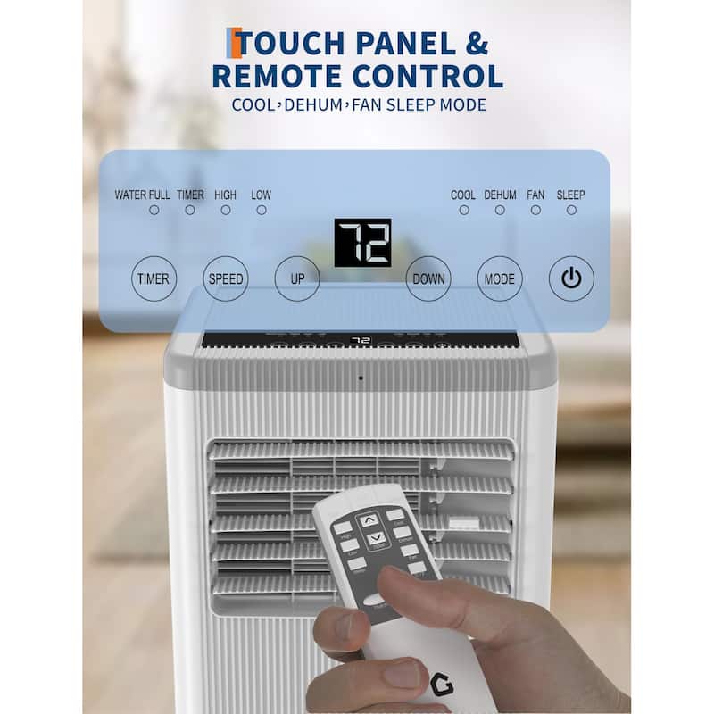 10,000 Btu Portable Air Conditioner with Heater, Cooling Up to 450 Sq.Ft.