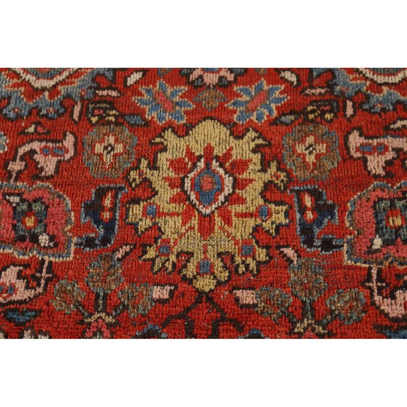 Pre-1900 Antique Sultanabad Large Rug Hand-Knotted Wool Carpet - 10'5"x 13'11"