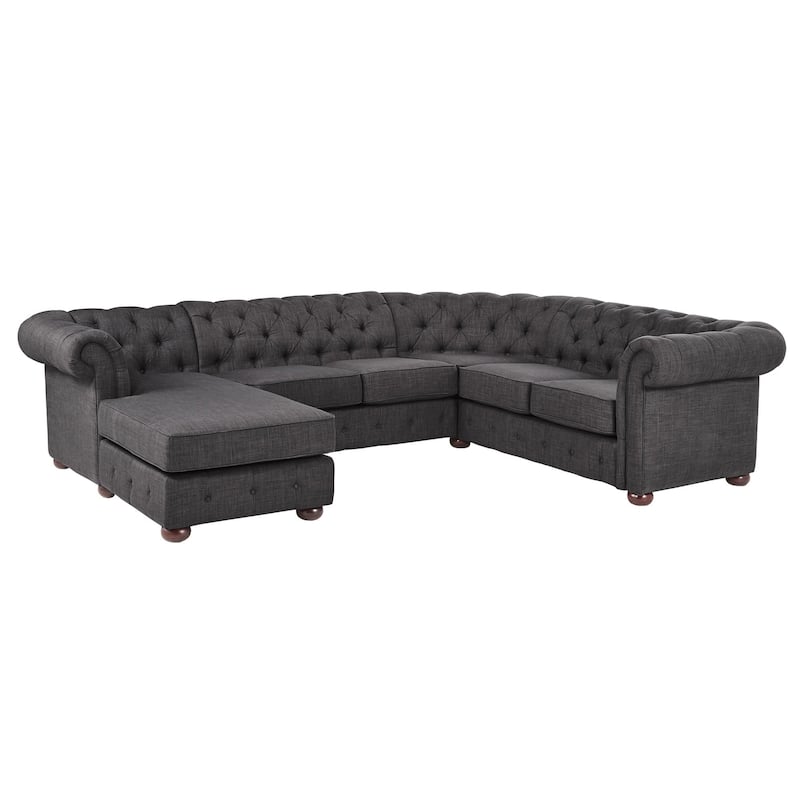 Knightsbridge Chesterfield U-Shape Sectional by iNSPIRE Q Artisan