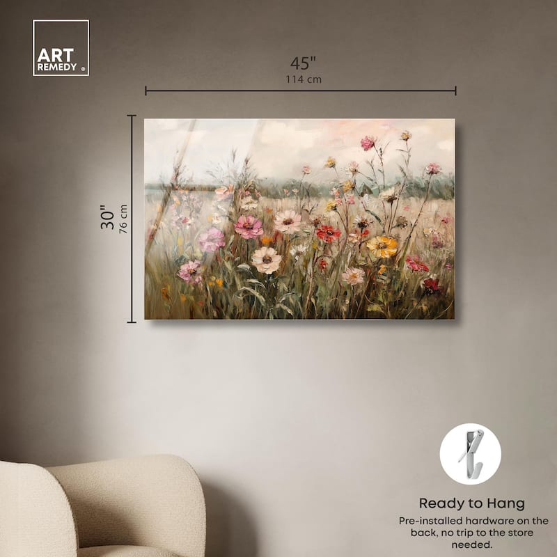 Vintage Blooms I Acrylic by Art Remedy, Ready to Hang