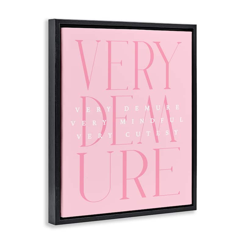 Stupell Elegant Pastel Very Demure Framed Floater Canvas Wall Art Design By Lil' Rue