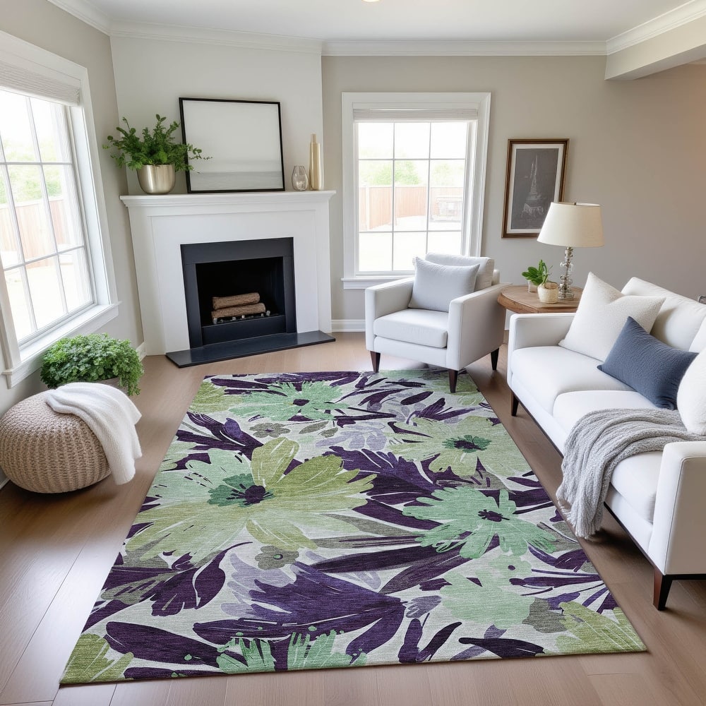 Premium Washable Super Soft Casual Floral Mayfield Rug