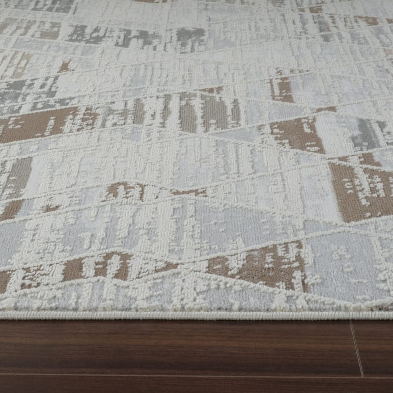 Bicus Distressed Abstract Modern Stain Resistant Woven Area Rug By HomeRoots