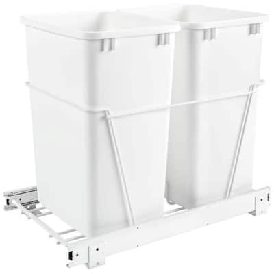 Rev-A-Shelf RV Series Bottom Mount Double Bin Trash Can with