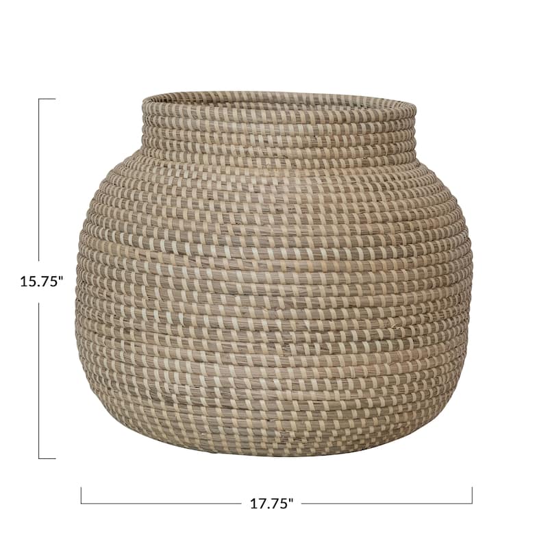 Hand-Woven Seagrass Basket