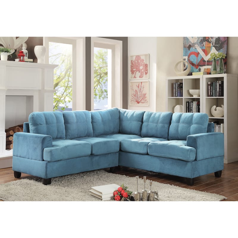 Sandridge Fabric Sectional Sofa - Aqua