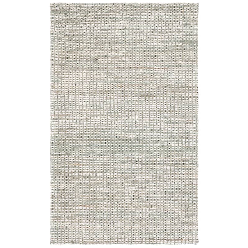 SAFAVIEH Handmade Marbella Fine Modern Jute Rug - 2'3" x 4' - Light Grey