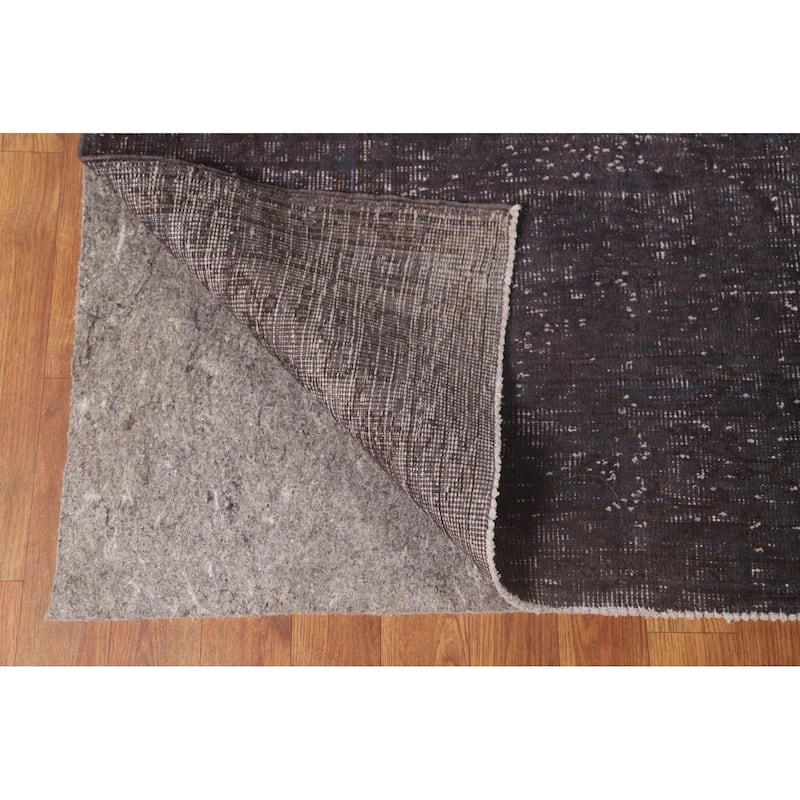 Distressed Over-Dyed Anatolian Turkish Vintage Handmade Wool Carpet - 9'2" x 12'2"