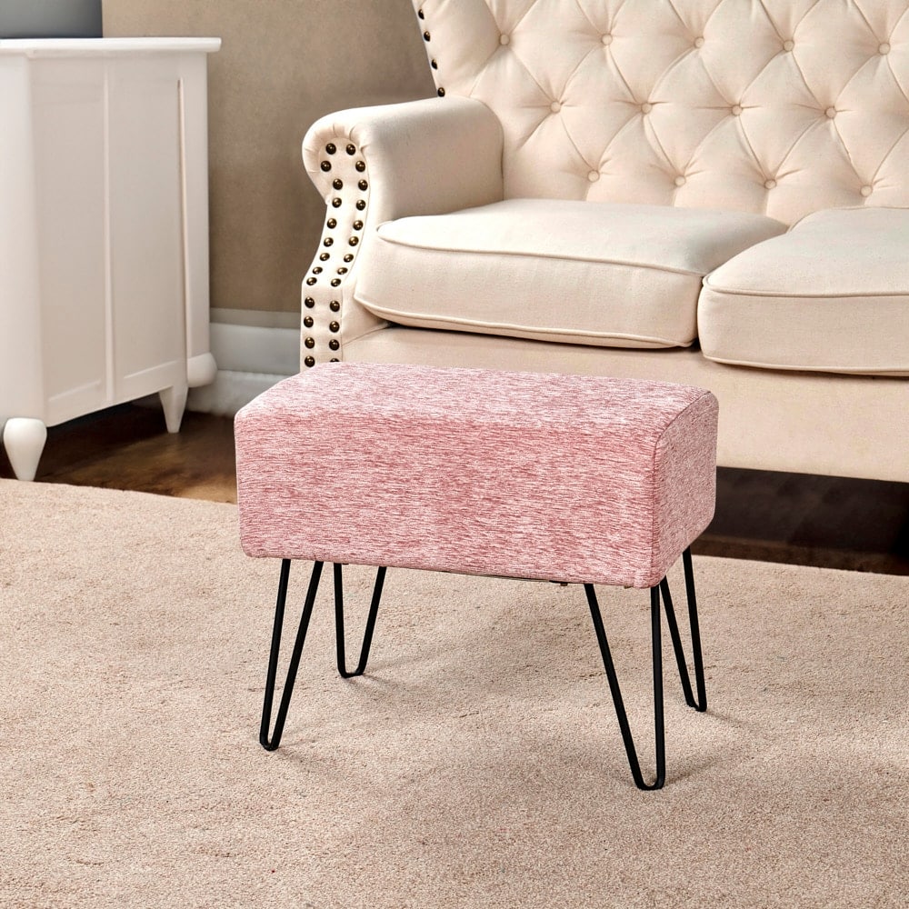 Jacquard Chenille Ottoman