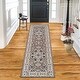 preview thumbnail 85 of 119, Miranda Haus Traditional Oriental Floral Medallion Indoor Area Rug 2'7" x 8' - Brown