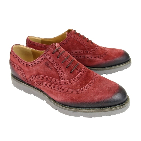gucci red suede mens shoes