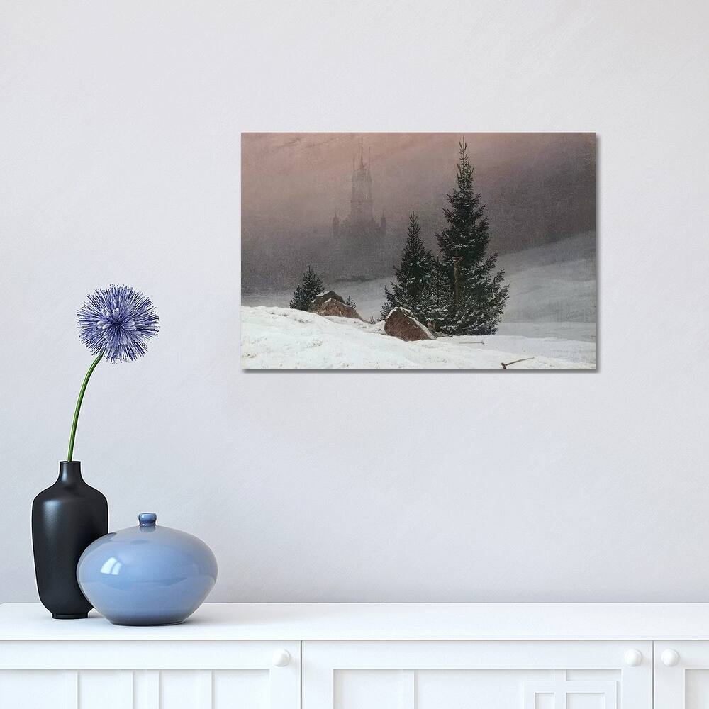 iCanvas "Winter Landscape with a Church, c.1811 " by Caspar David Friedrich Canvas Print