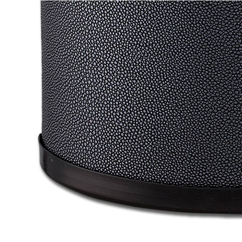 COSMOPOLITAN 13qt Shagreen-Textured Oval Wastebasket with Liner - N/A