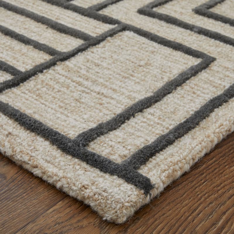 Grand Bazaar Warda Hand Tufted Geometric Modern Area Rug