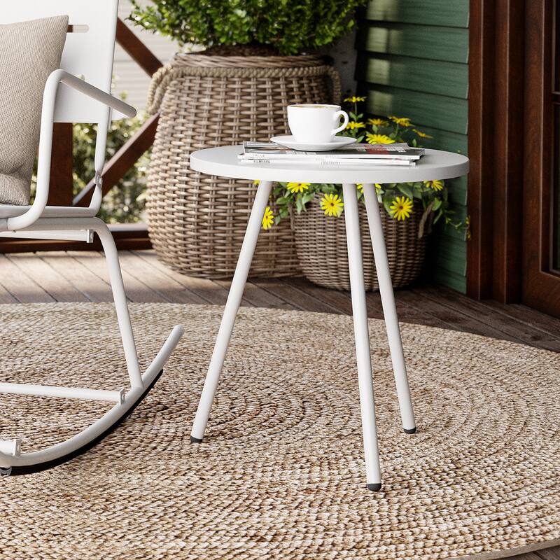 Crestlive Products Outdoor L-Shaped Patio Bar Table Pub Table Dining Table