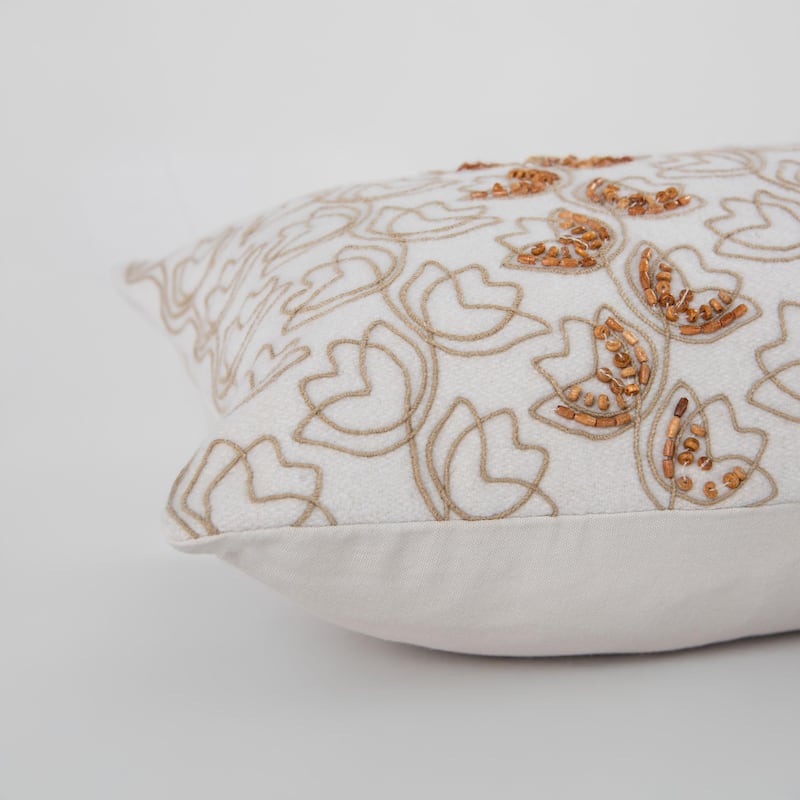 Rizzy Home Botanical Embroidered Throw Pillow