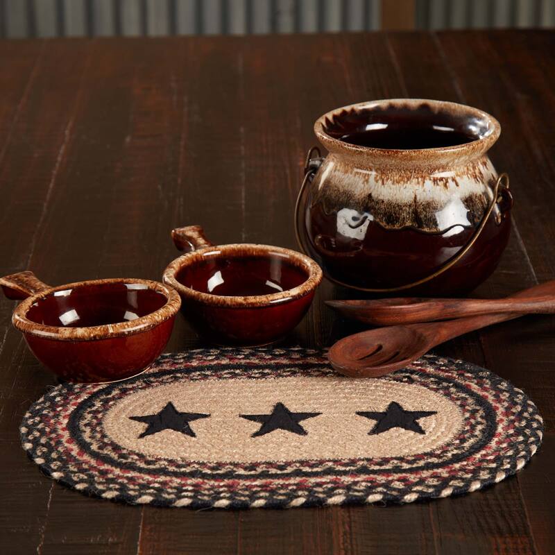 Colonial Star Jute Oval Placemat 10x15 - Single