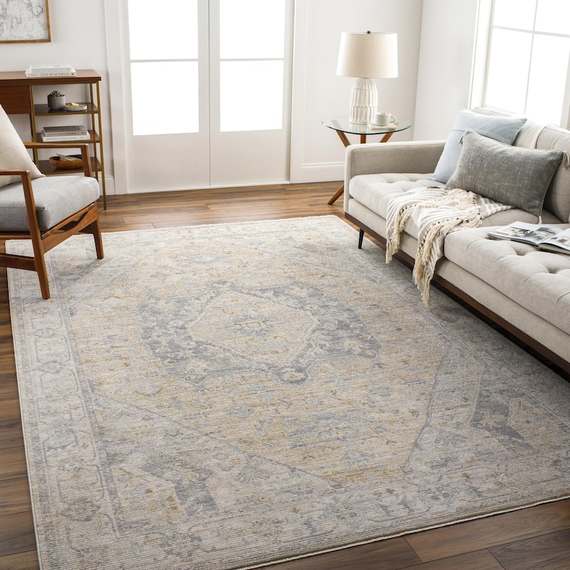 Traci Traditional Scroll Area Rug - 12' x 15' - Tan
