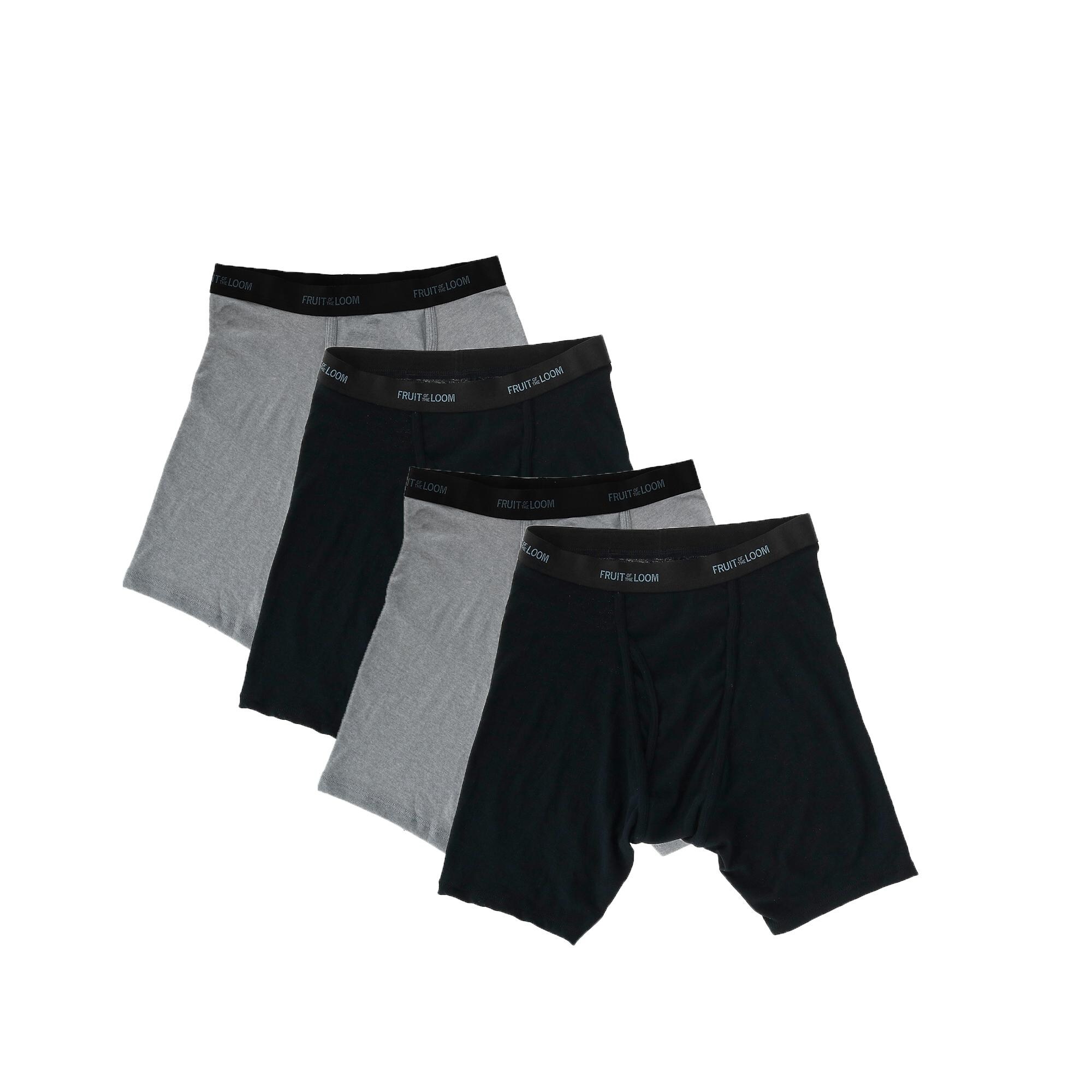 Fruit of the Loom Mens Boxer Briefs 4 Pack