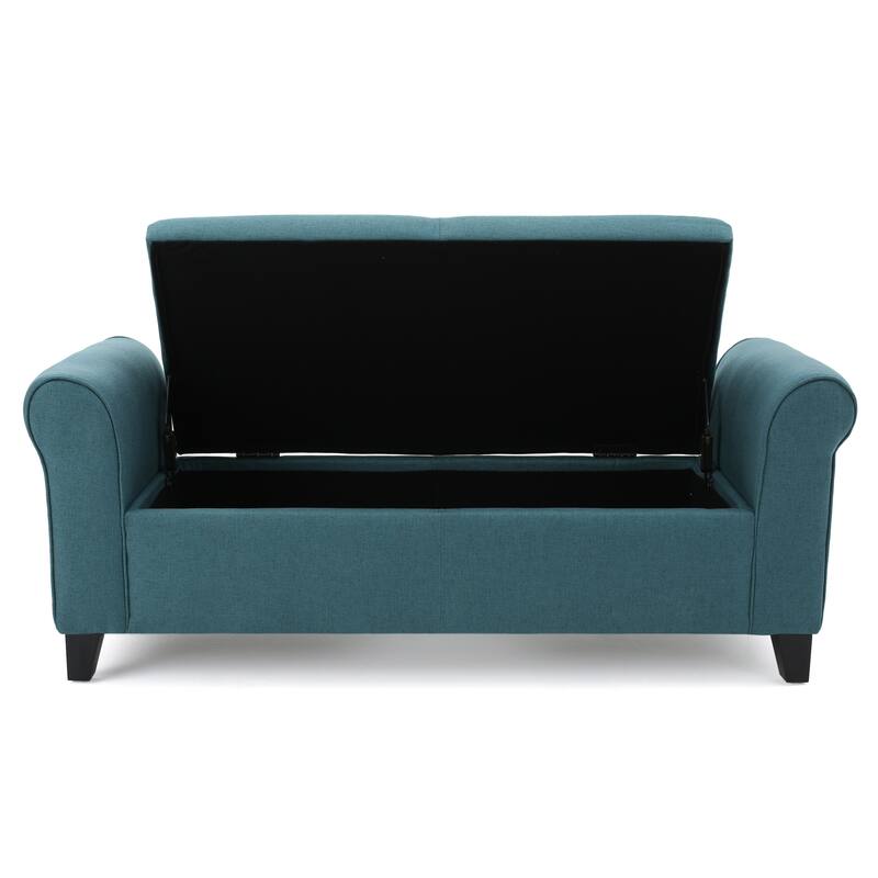 Hayes Upholstered Storage Ottoman Bench by Christopher Knight Home