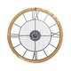 preview thumbnail 7 of 6, Brown Wooden Decorative Wall Clock - 40 x 4 x 40
