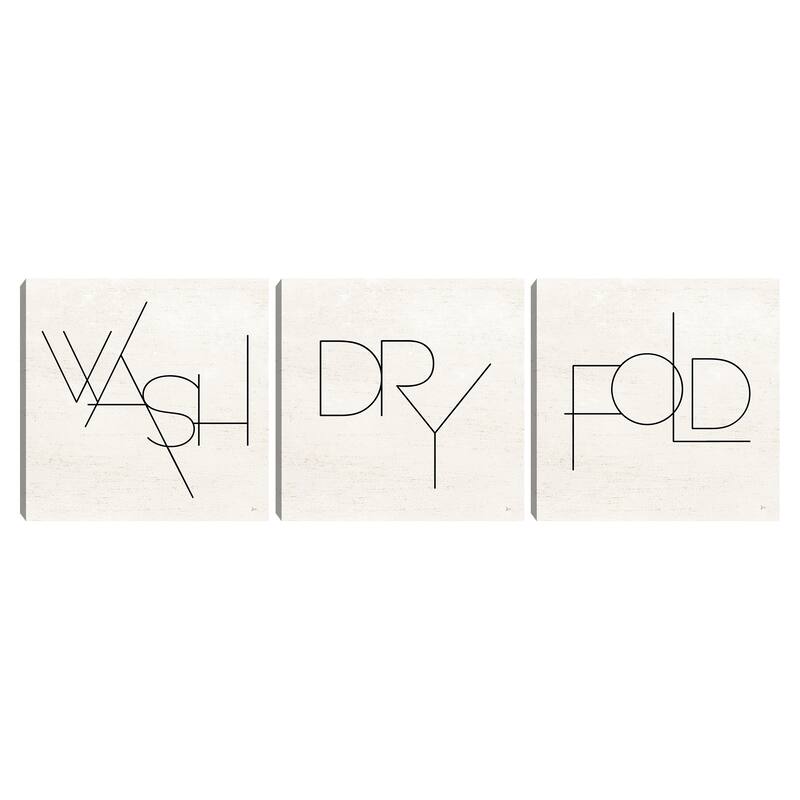 Wash Dry Fold I, Wash Dry Fold II, Wash Dry Fold III by Jess Aiken Canvas Art Prints