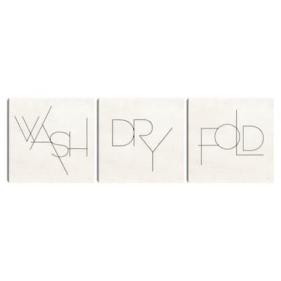 Wash Dry Fold I, Wash Dry Fold II, Wash Dry Fold III by Jess Aiken Canvas Art Prints