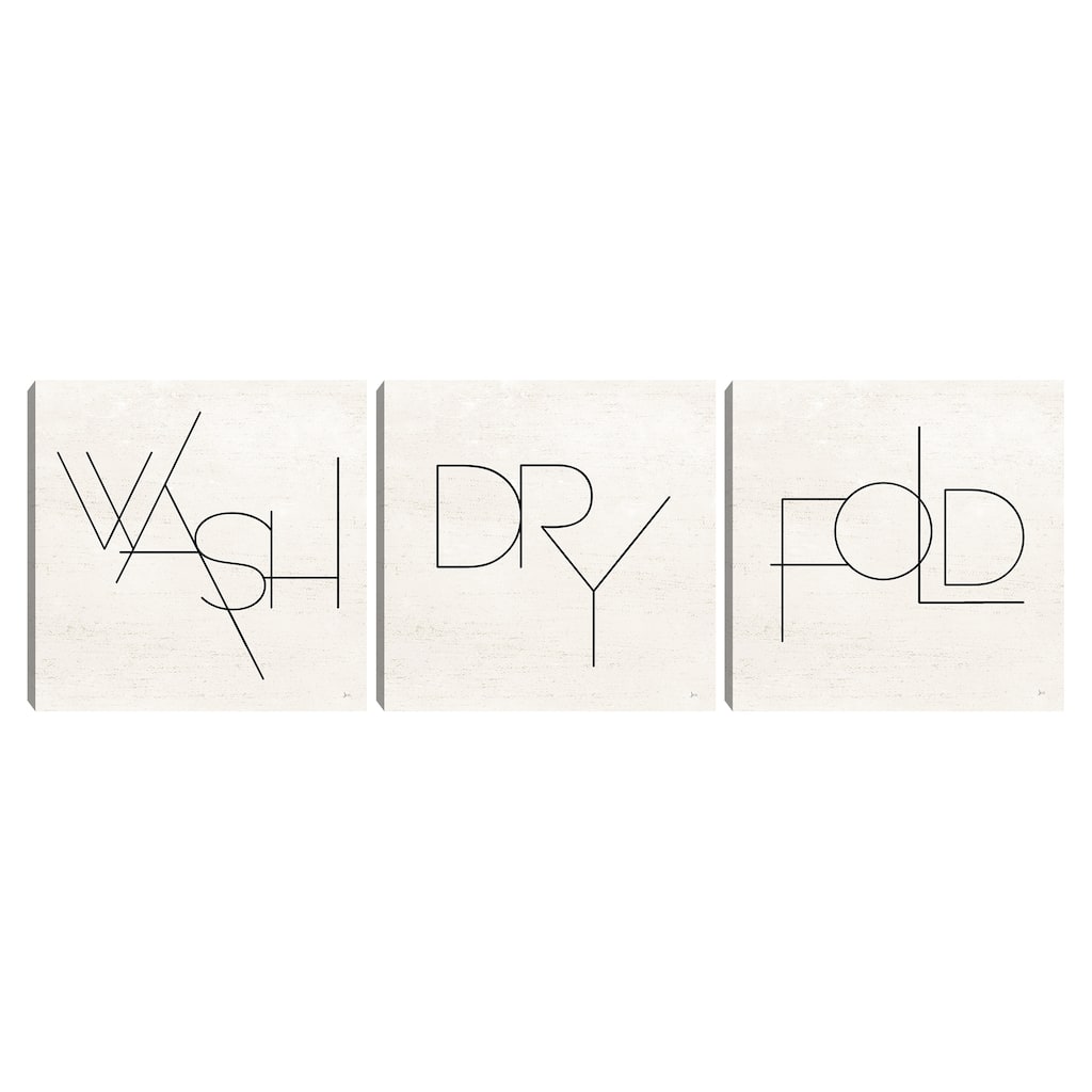 Wash Dry Fold I, Wash Dry Fold II, Wash Dry Fold III by Jess Aiken Canvas Art Prints