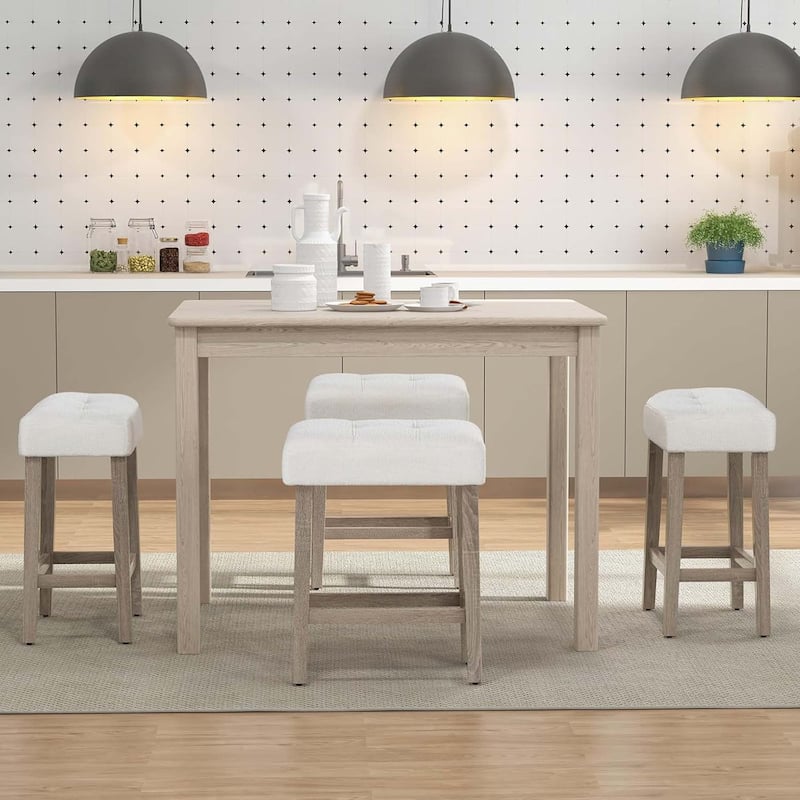 2/4PCS Sherpa Bar Stools Counter Height Kitchen Bar Stools